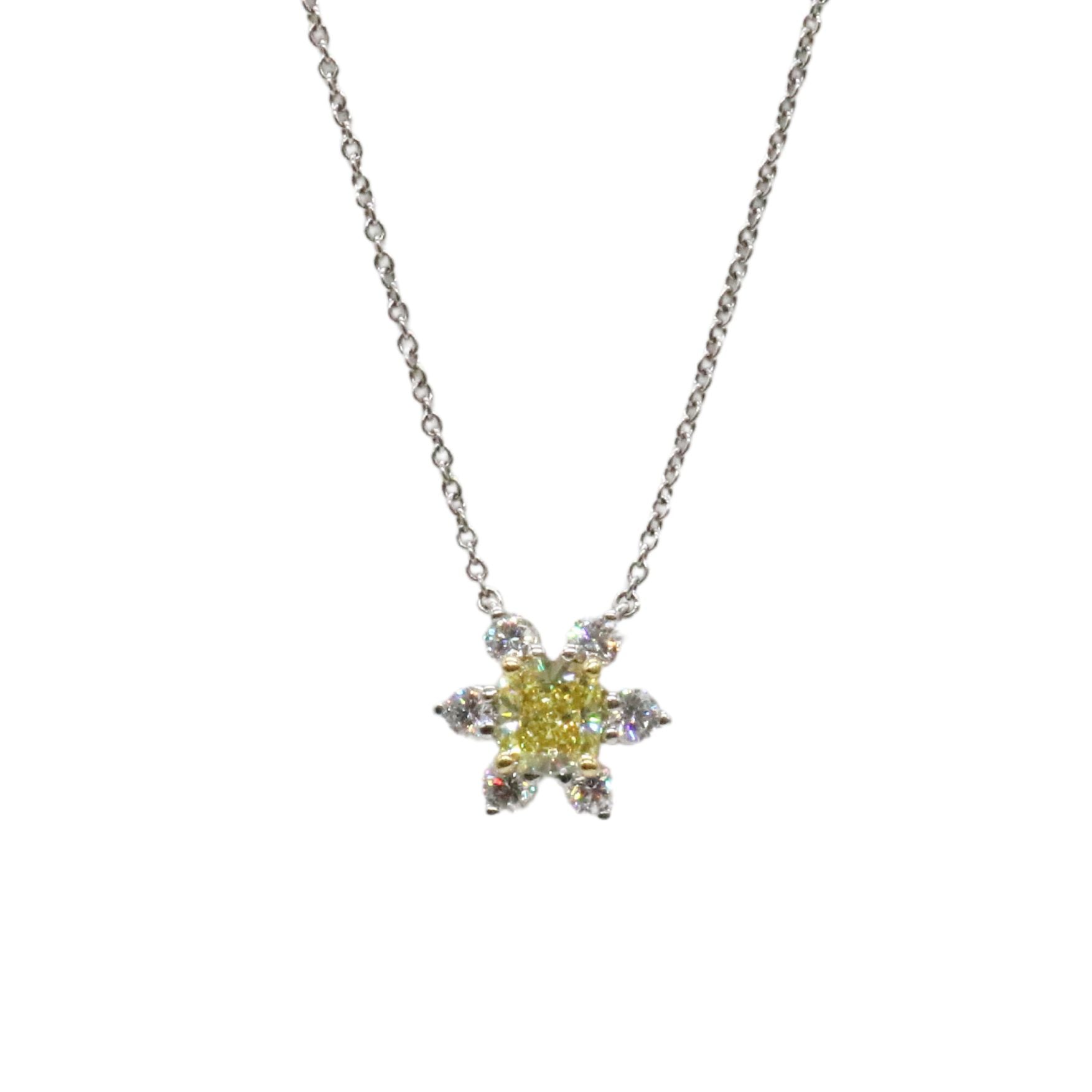 Tiffany&Co.【ティファニー】<br>バターカップ ペンダント<br>K18/PT950/D0.71ct<br>44388271<br>【USED】