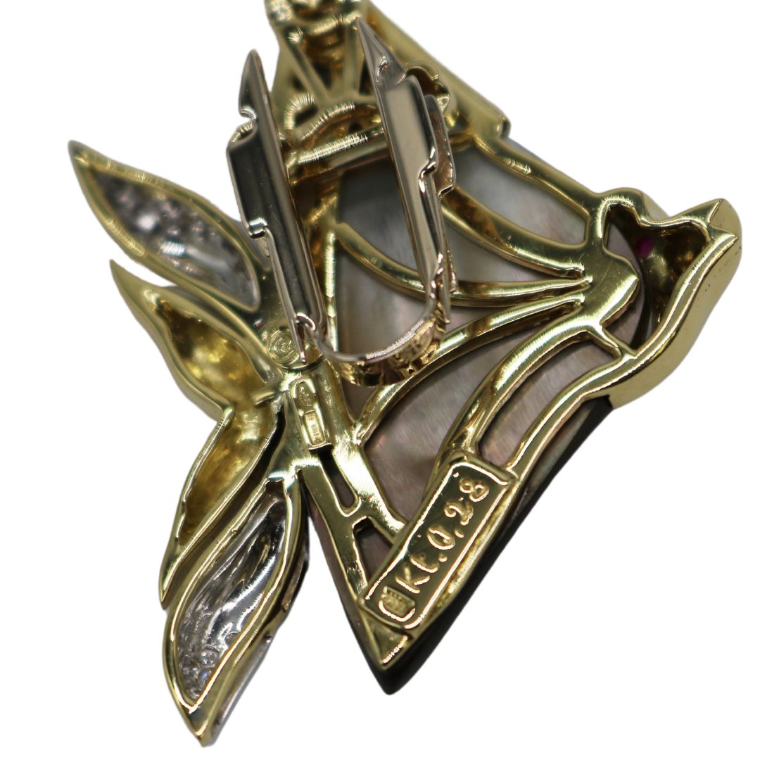 K18/D0.28ct<br>フィッシュ ペンダントトップ<br>【未使用品】