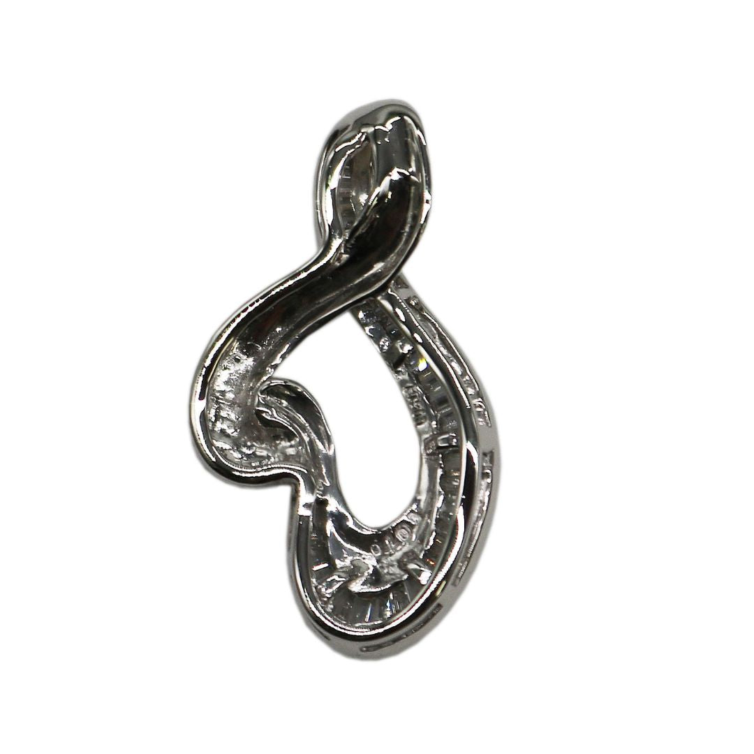 PT900/D0.70ct<br>バケットダイヤモンド<br>ペンダントトップ<br>【未使用品】