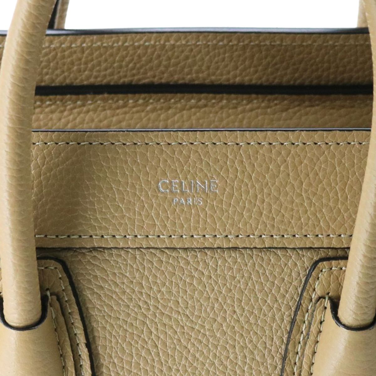 CELINE【セリーヌ】<br>ラゲージ ナノ<br>189243DRU.09SO<br>ドラムドカーフスキン【USED】