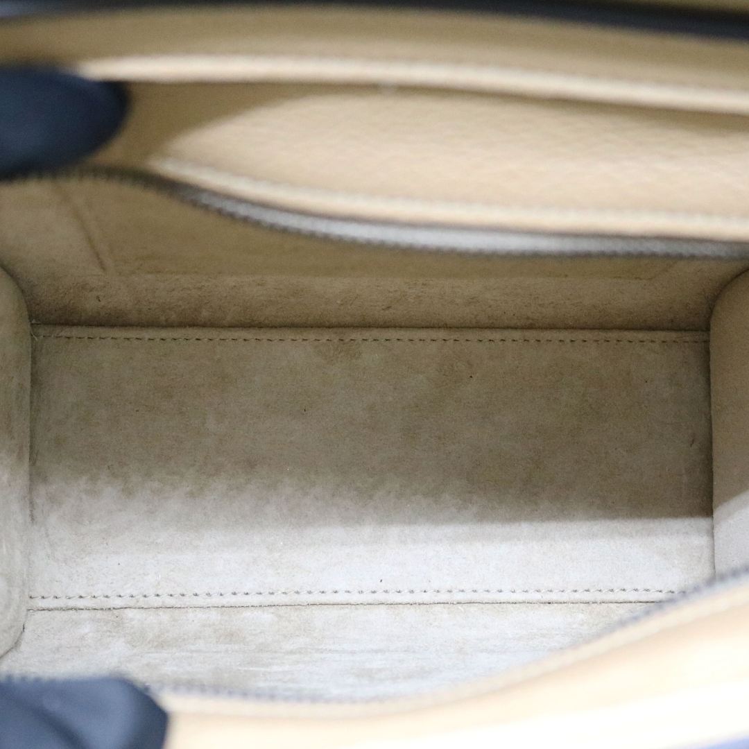 CELINE【セリーヌ】<br>ラゲージ ナノ<br>189243DRU.09SO<br>ドラムドカーフスキン【USED】