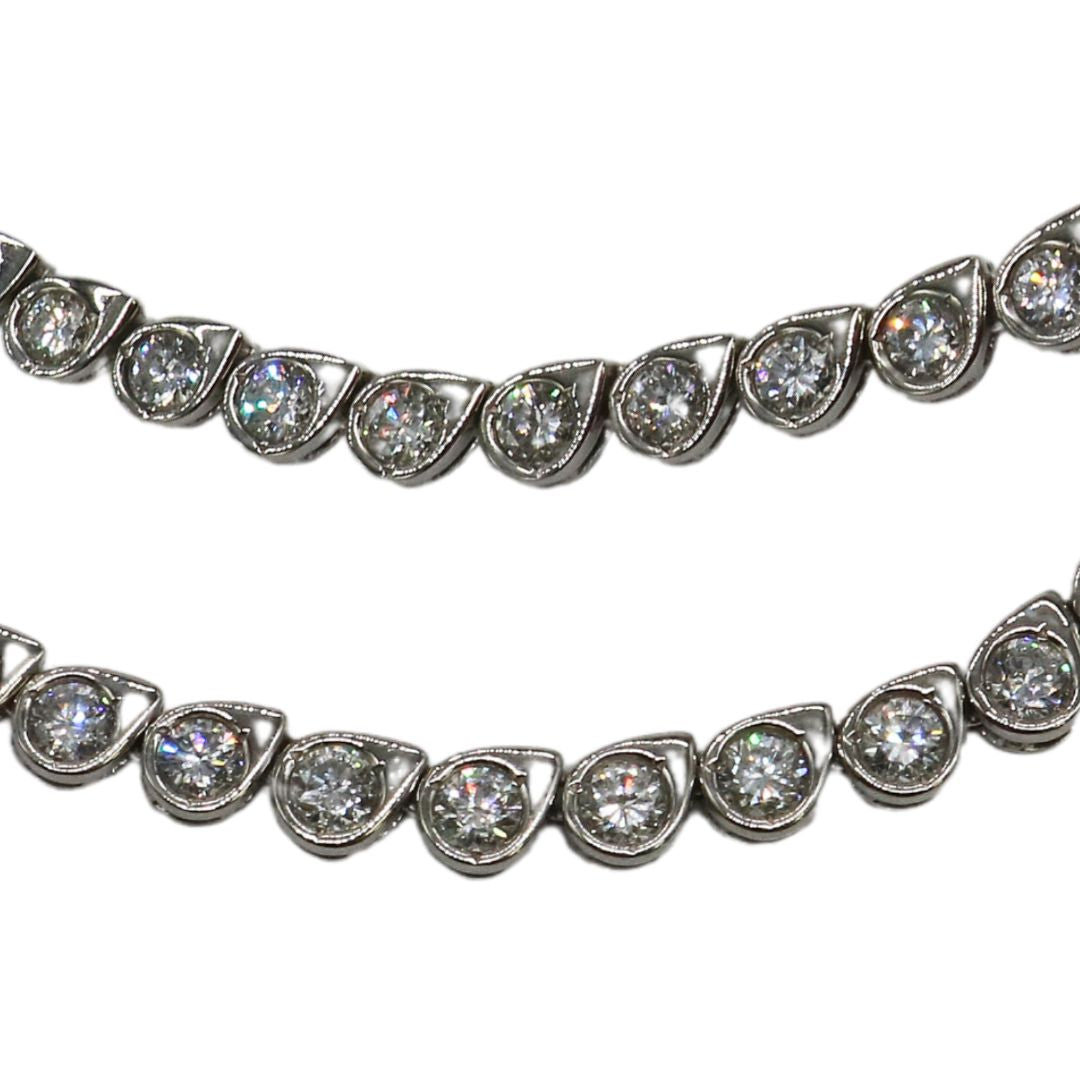 PT900/D10.28ct<br>ダイヤモンド テニスネックレス<br>【未使用品】