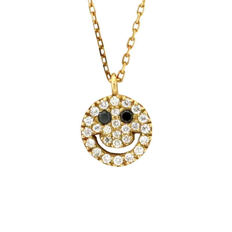 ORIGINAL JEWELRY<br>【オリジナルジュエリー】<br>K18YG/D0.88ct/BD0.14ct<BR>スマイル<BR>ダイヤモンドペンダント<BR>【NEW】
