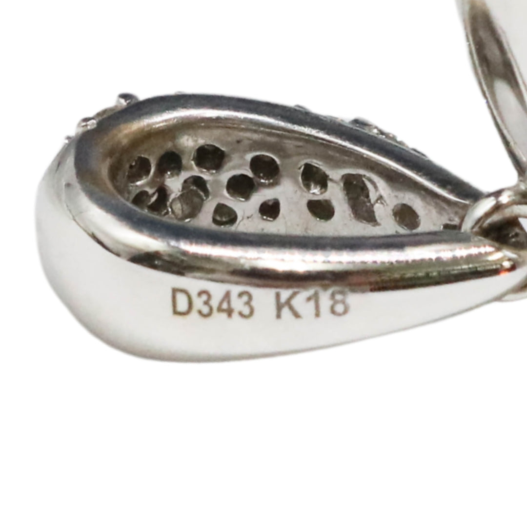 K18WG/D3.43ct<br>オープンハート ペンダントトップ<br>【NEW】