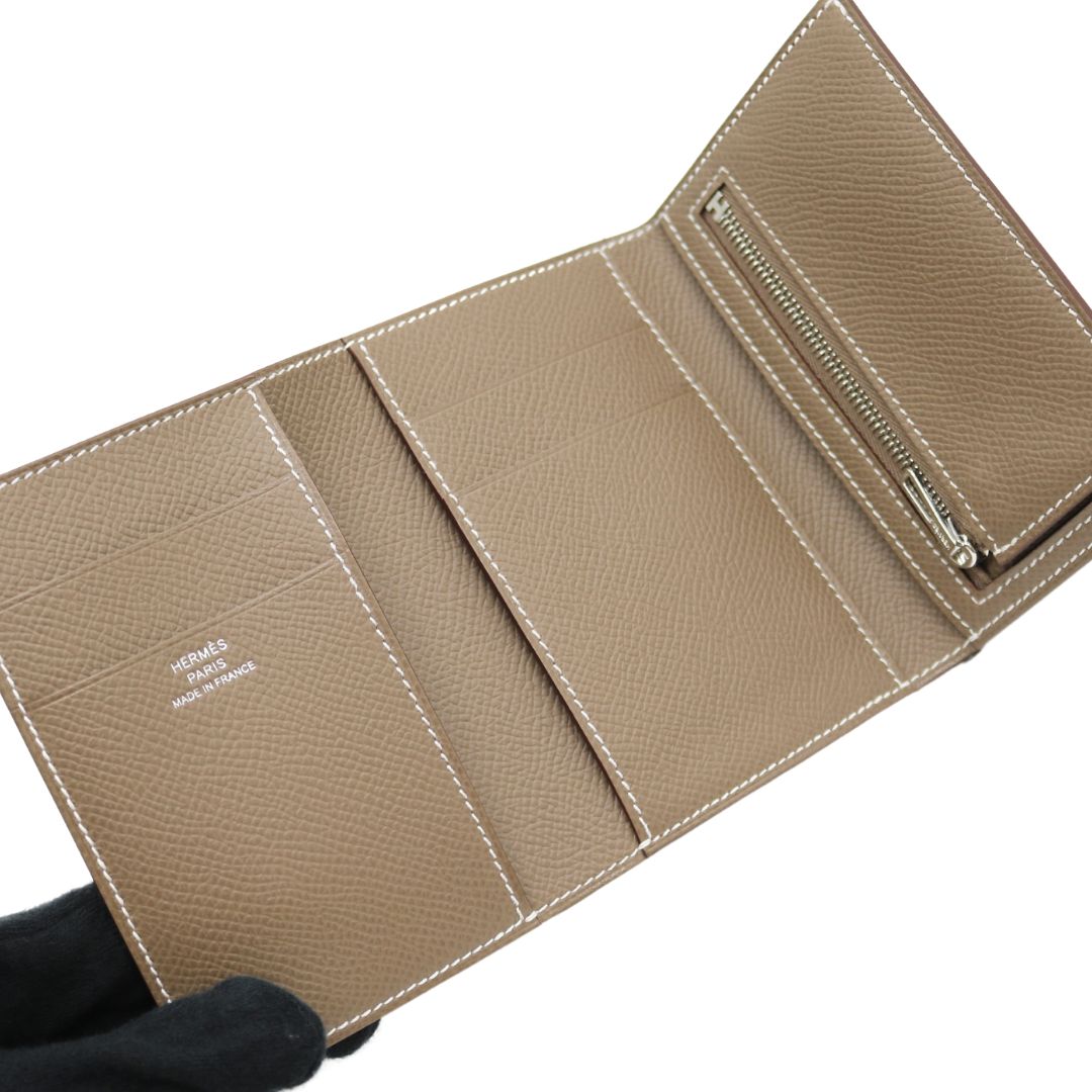 HERMES【エルメス】<br>ベアン コンビネ<br>ヴォーエプソン<br>エトゥープ/シルバー金具【NEW】