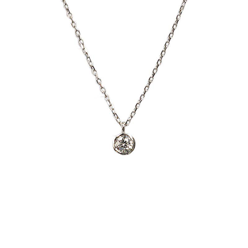 ORIGINAL JEWELRY<br>【オリジナルジュエリー】<br>PT900/PT850/D0.08ct<BR>一粒<BR>ダイヤモンドペンダント<BR>【NEW】
