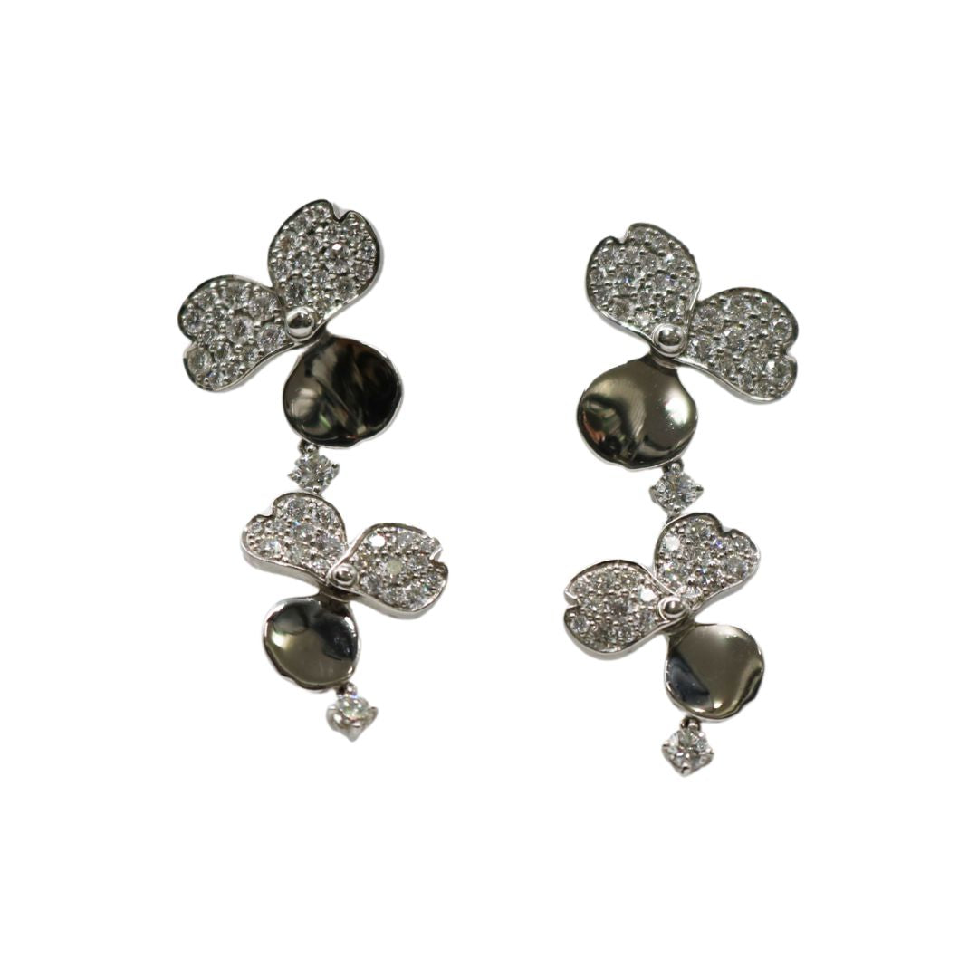 Tiffany&Co.【ティファニー】<br>ペーパーフラワーピアス<br>PT950<br>【USED】