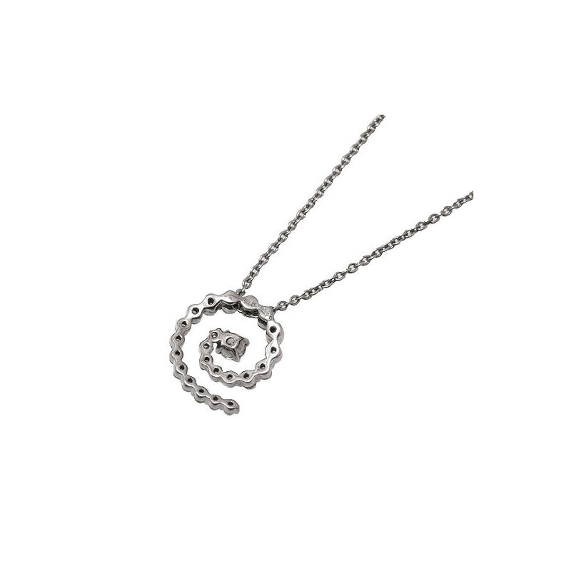 K18WG/D0.69ct<br>サークルモチーフ<br>ダイヤモンドネックレス<br>【NEW】