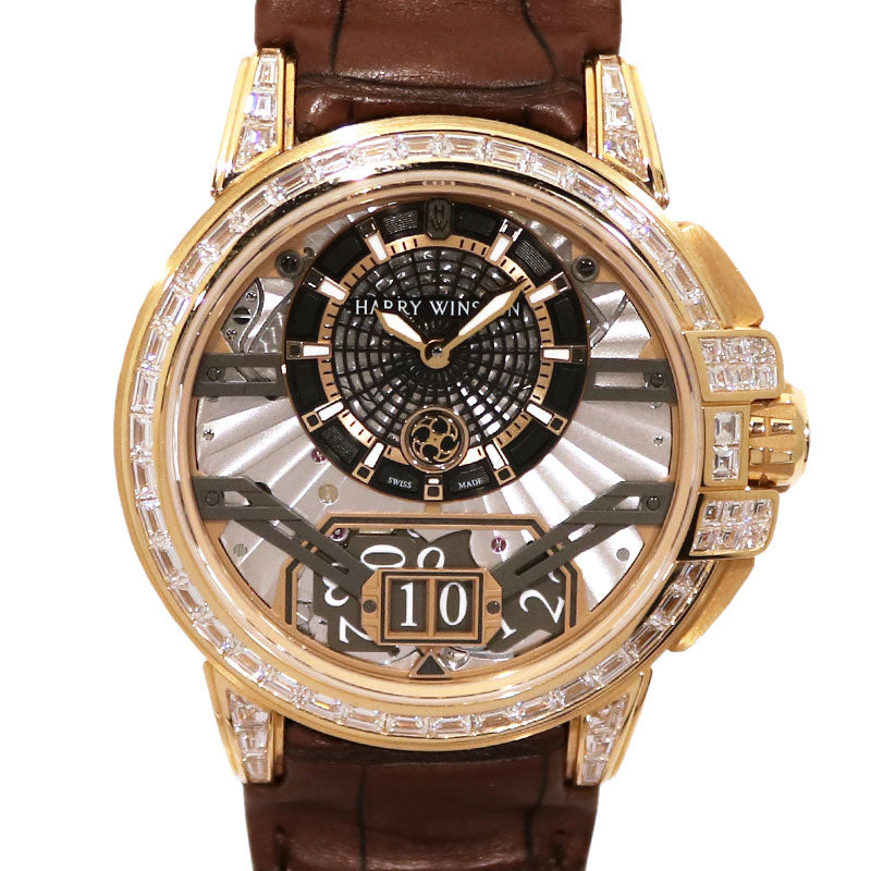 HARRY WINSTON【ハリーウィンストン】<br>オーシャンビッグデイト<BR>ベゼルバゲットダイヤ<BR>OCEABD42RR002<BR>【未使用品】