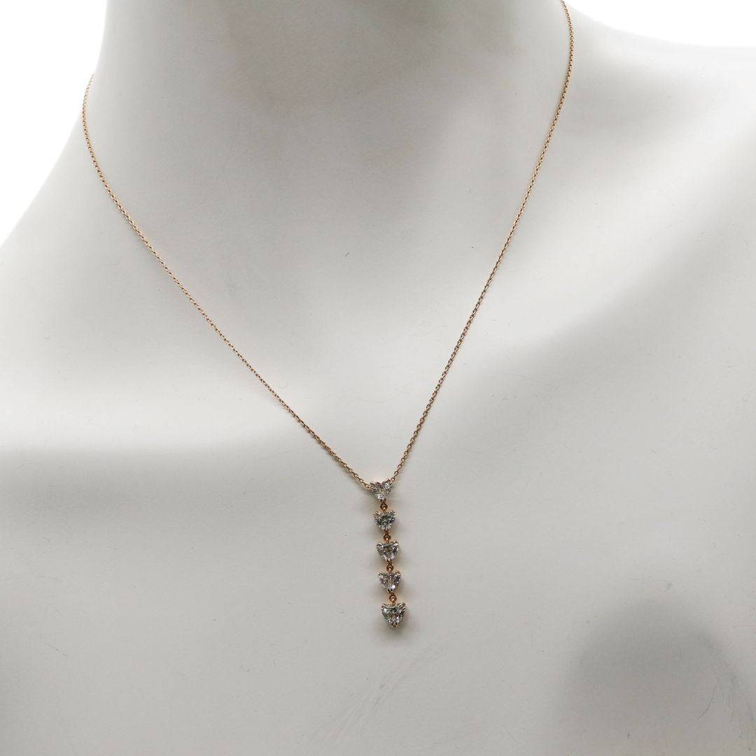 K18PG/D1.60ct<br>ハートダイヤモンドネックレス<br>【NEW】