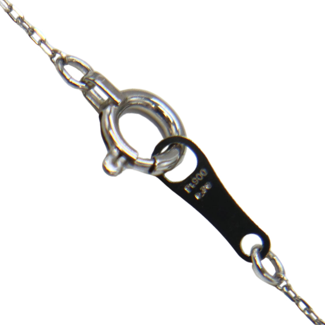 PT900/850/D0.30ct<br>5石 フラワー<br>ダイヤモンドネックレス<br>【NEW】