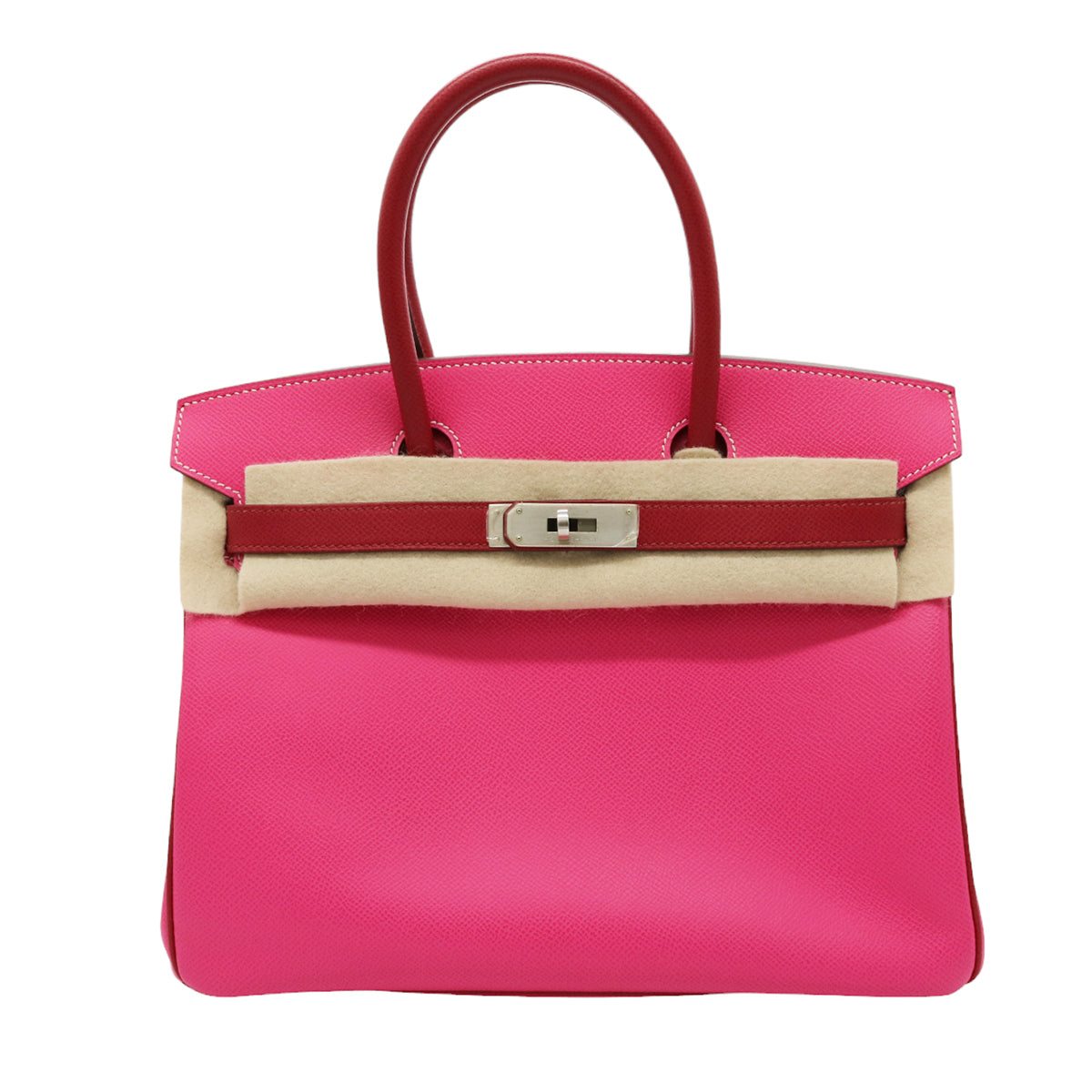 HERMES【エルメス】<br>バーキン30<br>パーソナルオーダー<br>ヴォーエプソン<br>ピンク×ボルドー/マットSV金具【USED】