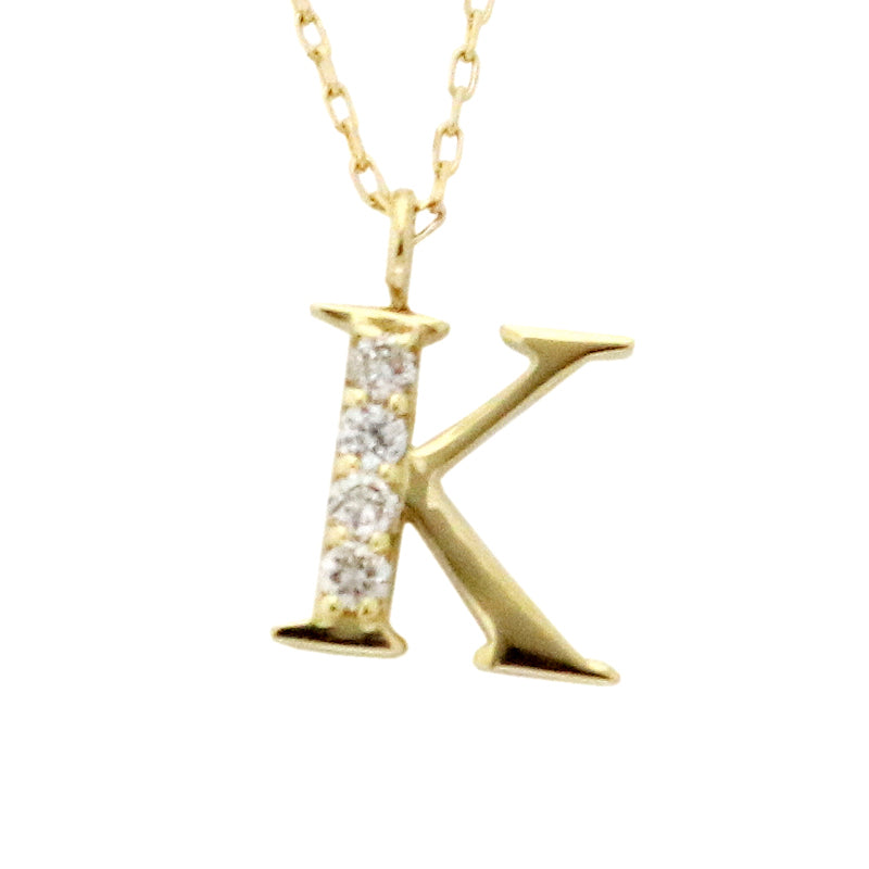 ORIGINAL JEWELRY<br>【オリジナルジュエリー】<br>K18YG/D0.04ct<BR>イニシャル「K」<BR>ダイヤモンドペンダント<BR>【NEW】