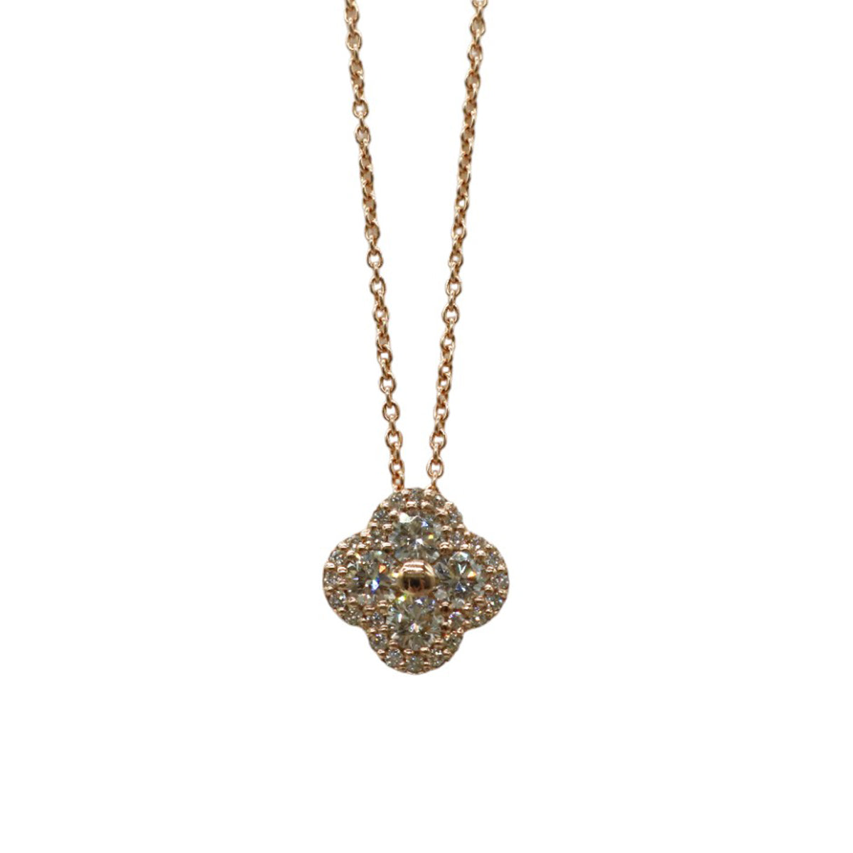 ORIGINAL JEWELRY<br>【オリジナルジュエリー】<br>K18PG/D0.40ct フラワーダイヤモンドネックレス<br>JAT2101/LMNVDC<br>【NEW】