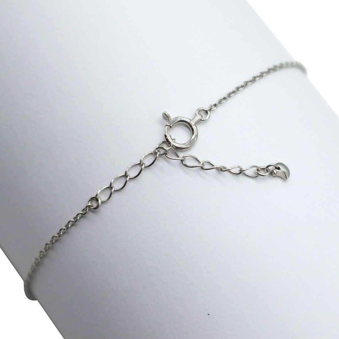 ORIGINAL JEWELRY<br>【オリジナルジュエリー】<br>K18WG D0.08ct<BR>スター<BR>ダイヤモンドブレスレット<BR>【NEW】