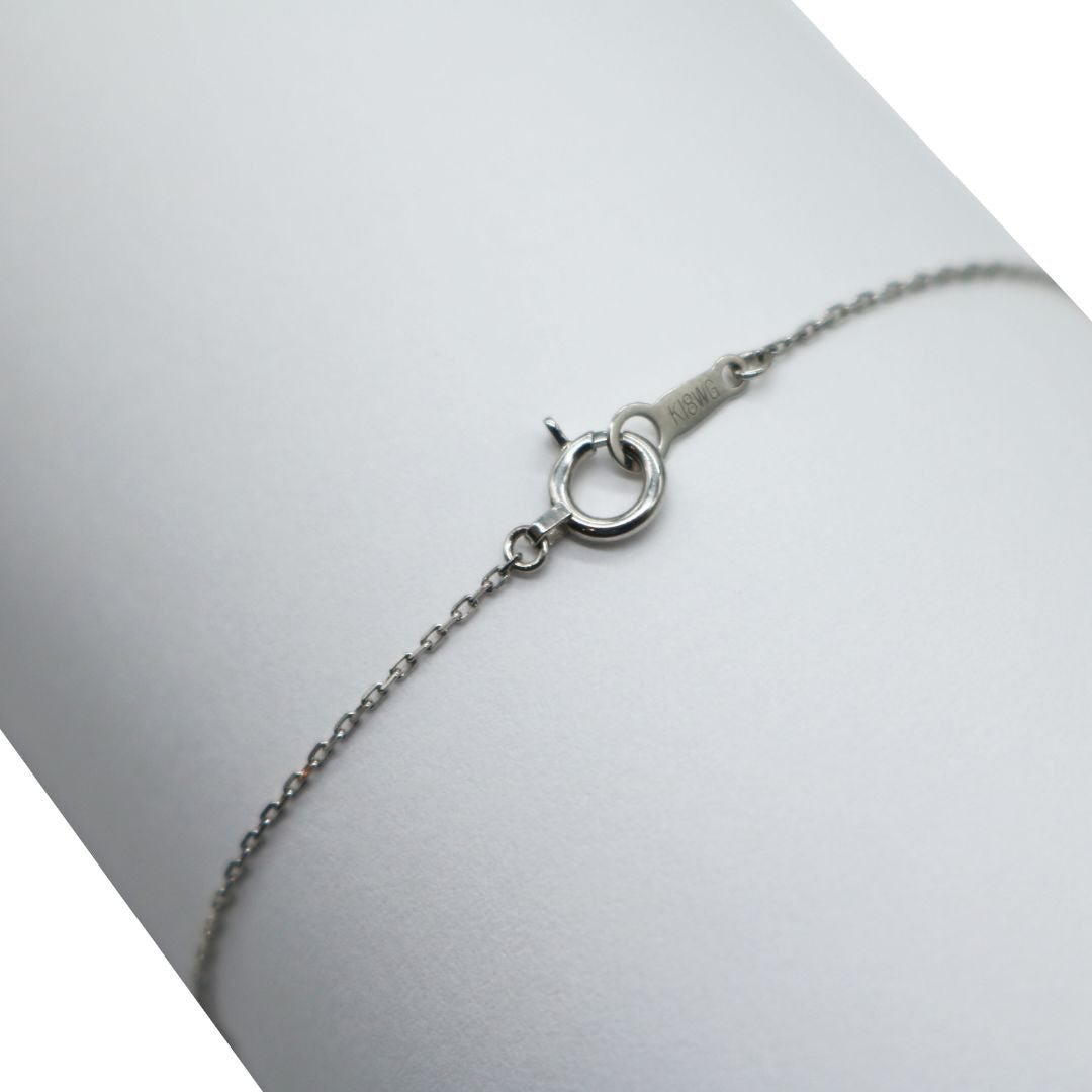 ORIGINAL JEWELRY<br>【オリジナルジュエリー】<br>K18WG D0.04ct<BR>ハート<BR>ダイヤモンドブレスレット<BR>【NEW】