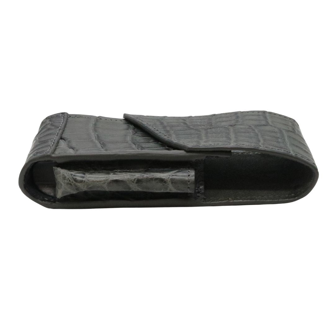 オリジナル<br>クロコダイル IQOSケース<BR>グレー<BR>【NEW】