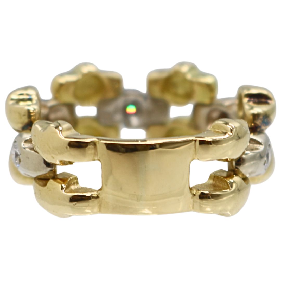 K18YG/WG D0.23ct<br>ダイヤモンド チェーンリング<br>【NEW】
