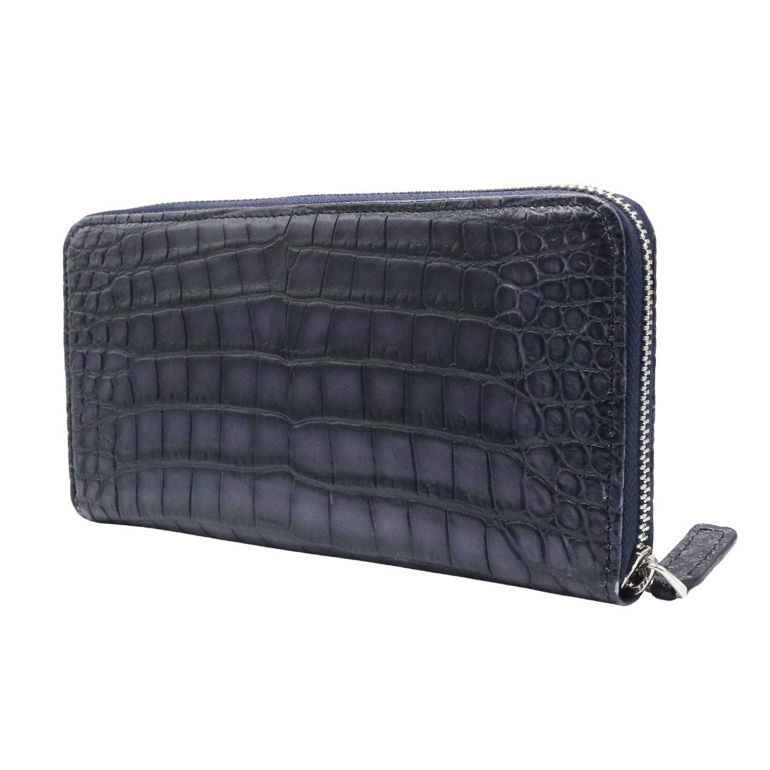 オリジナル<br>クロコダイル ロングウォレット<br>マット アメジスト/シルバー金具<br>【NEW】
