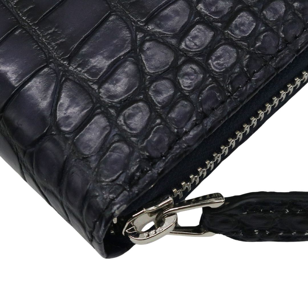 オリジナル<br>クロコダイル ロングウォレット<br>マット アメジスト/シルバー金具<br>【NEW】