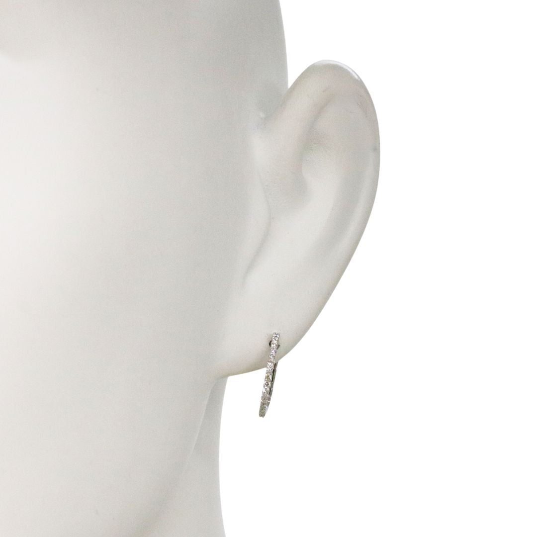 PT900 D0.24ct<br>ダイヤモンド フープピアス<br>【NEW】