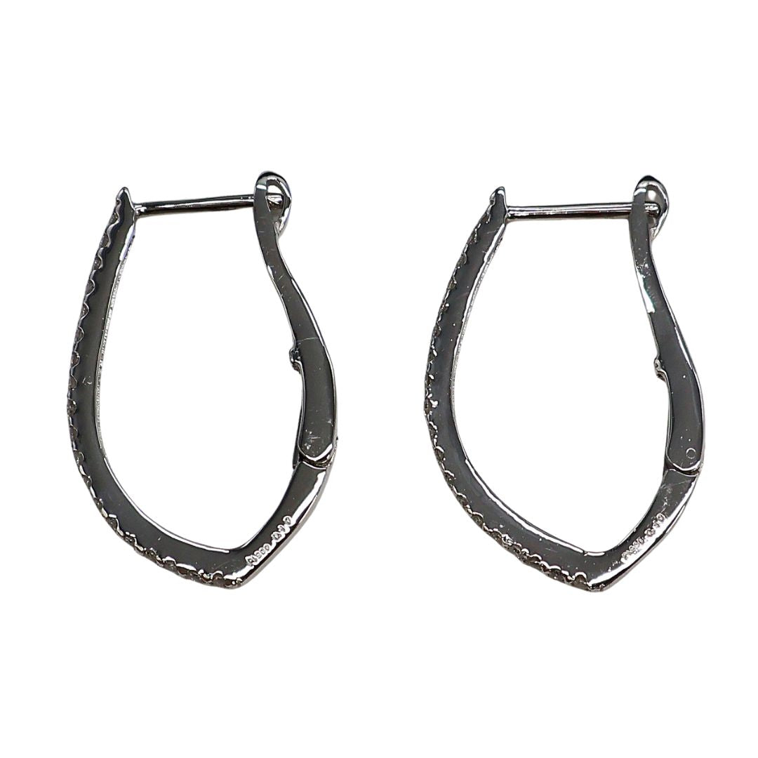 PT900 D0.20ct<br>ダイヤモンド フープピアス<br>【NEW】