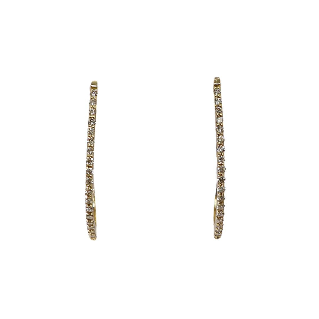 K18YG D0.20ct<br>ダイヤモンド フープピアス<br>【NEW】