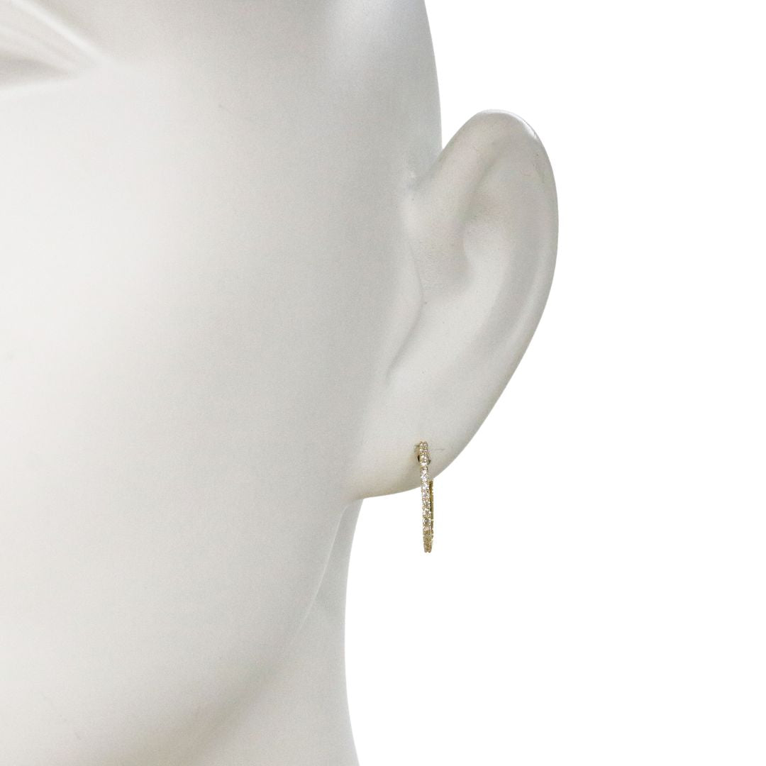 K18YG D0.24ct<br>ダイヤモンド フープピアス<br>【NEW】