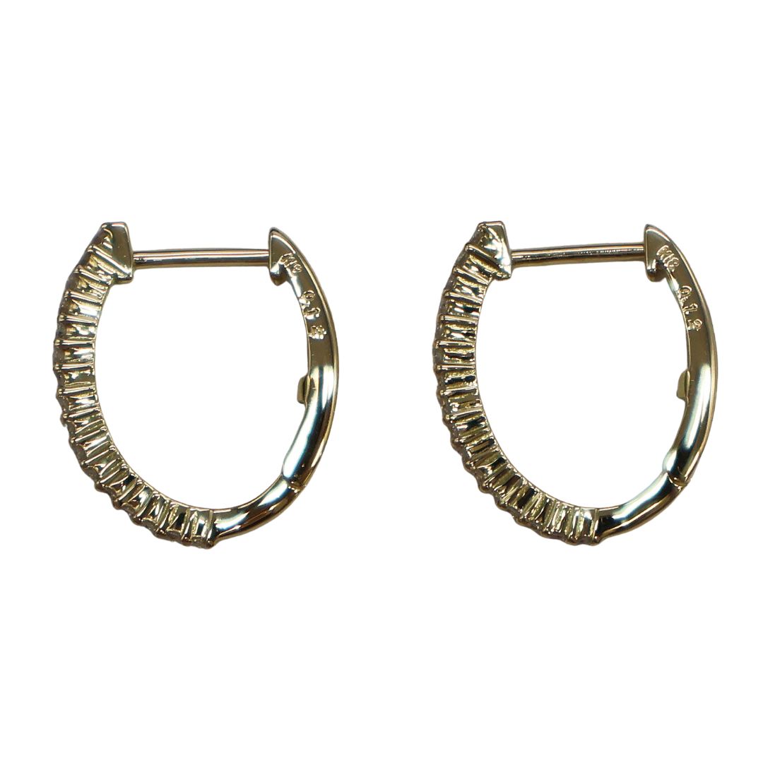 K18YG D0.24ct<br>ダイヤモンド フープピアス<br>【NEW】