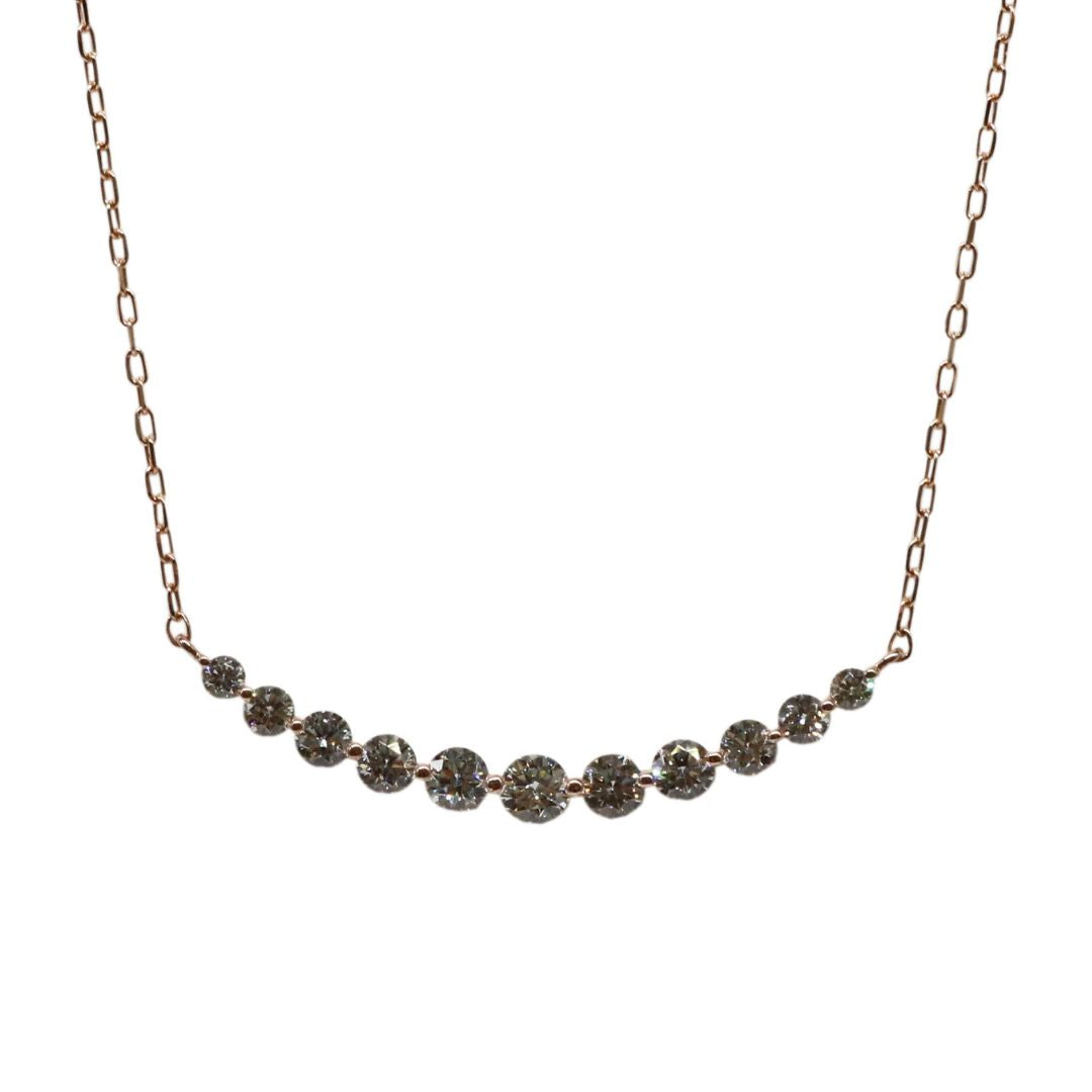 ORIGINAL JEWELRY<br>【オリジナルジュエリー】<br>K18PG/D0.50ct<br>ダイヤモンド アーチネックレス<br>【NEW】