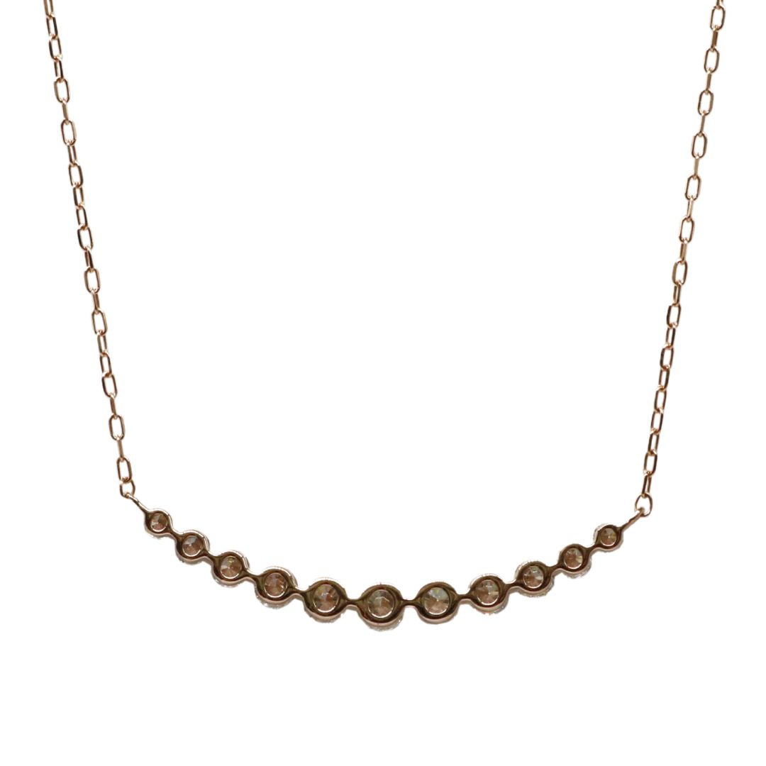 ORIGINAL JEWELRY<br>【オリジナルジュエリー】<br>K18PG/D0.50ct<br>ダイヤモンド アーチネックレス<br>【NEW】