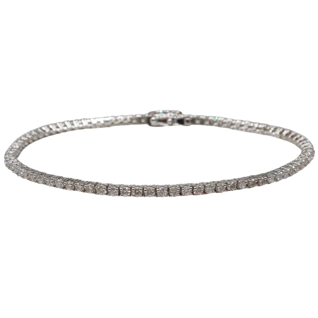 K18WG/D2.01ct<br>ダイヤモンド テニスブレスレット<br>【NEW】