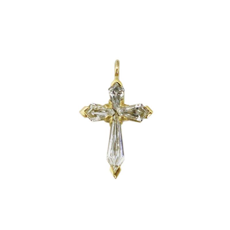 K18YG D0.481ct<BR>クロス<BR>ダイヤモンドトップ<BR>【NEW】