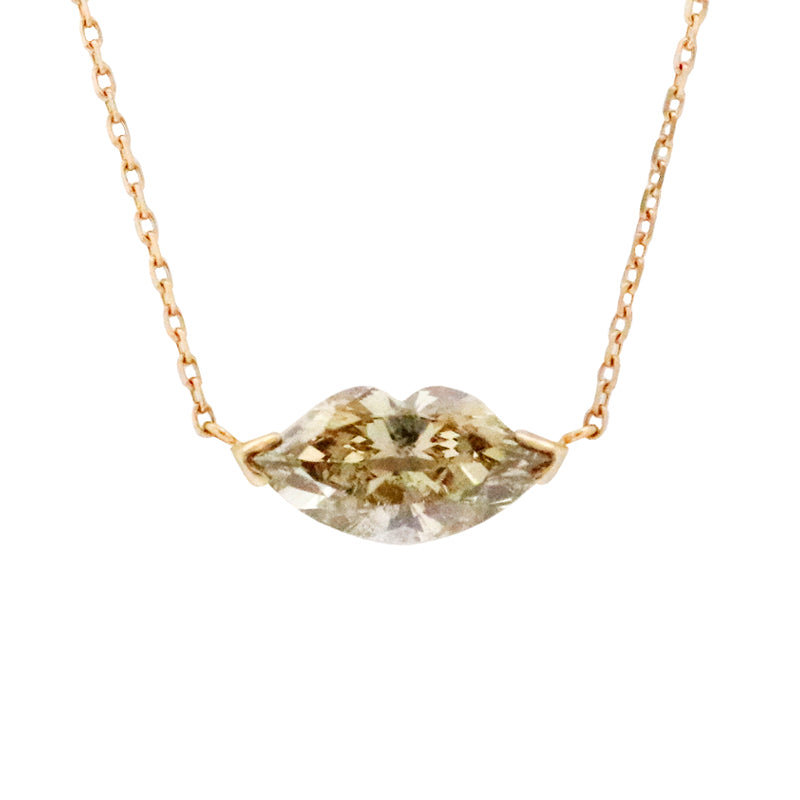 ORIGINAL JEWELRY<br>【オリジナルジュエリー】<br>K18PG/D1.346ct<BR>リップカット<BR>ダイヤモンドネックレス<BR>【NEW】