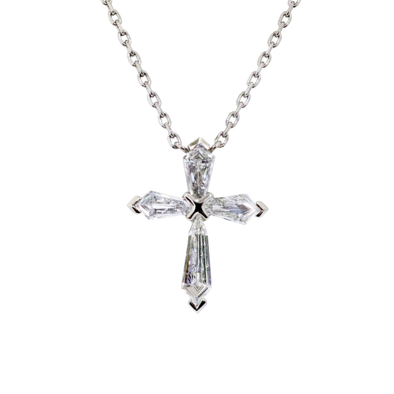 ORIGINAL JEWELRY<br>【オリジナルジュエリー】<br>PT900/PT850 D0.564ct<BR>クロスダイヤモンド<BR>ネックレス<BR>【NEW】
