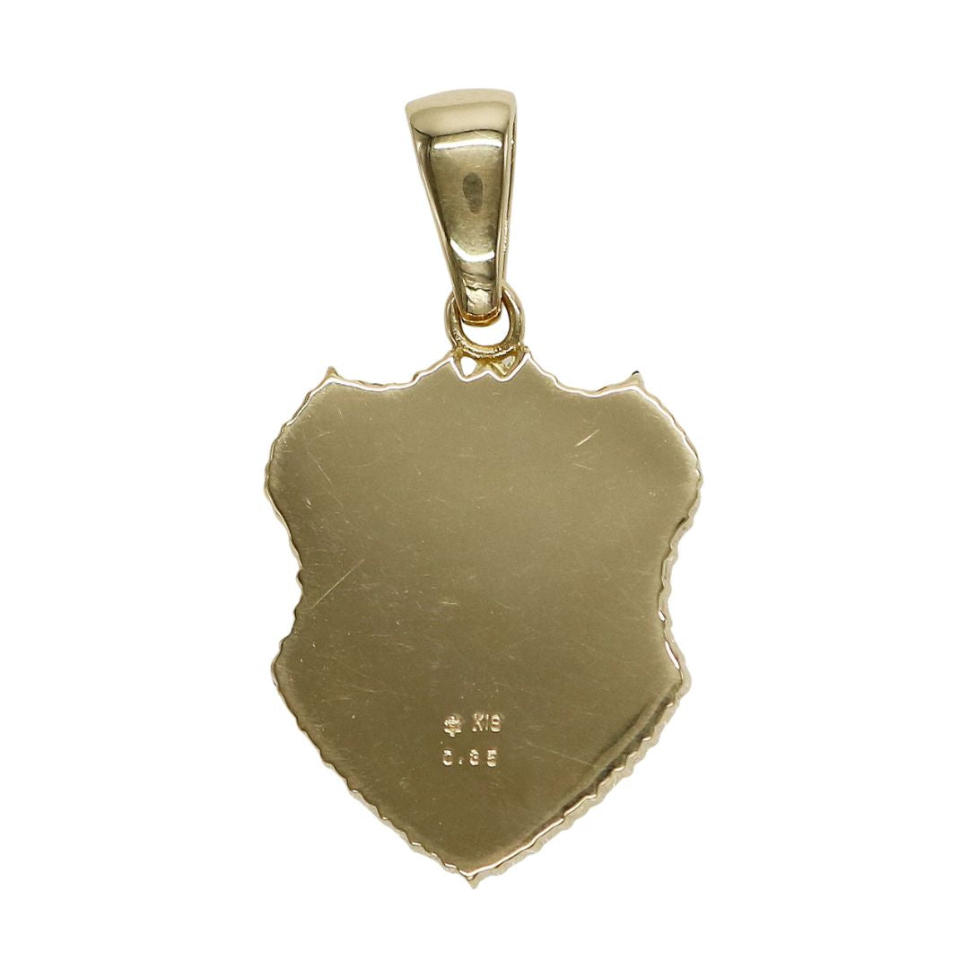 K18YG D0.35ct<br>プレート ユリ ペンダントトップ<br>【NEW】