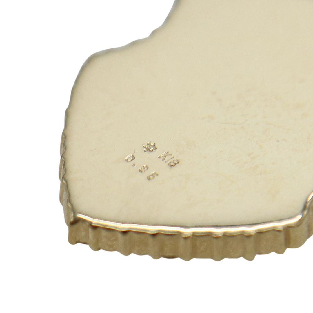 K18YG D0.35ct<br>プレート ユリ ペンダントトップ<br>【NEW】