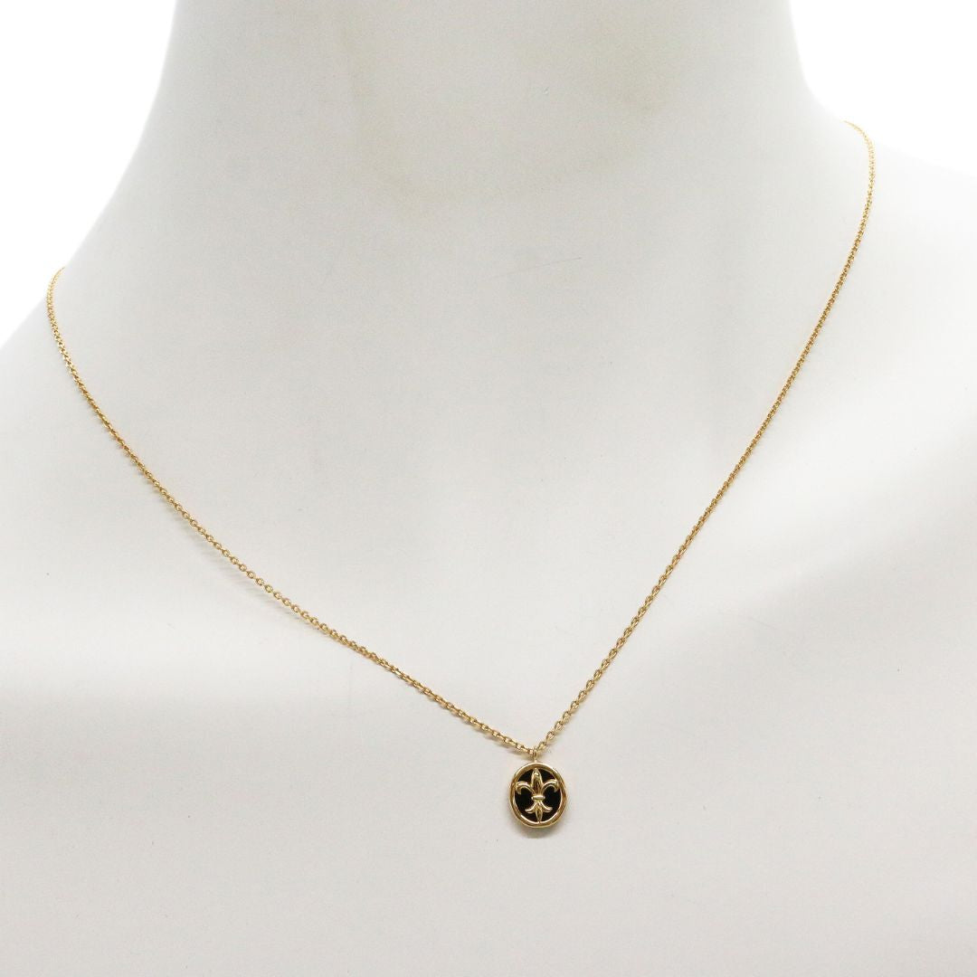 K18YG<br>オニキス ユリ ネックレス<br>【NEW】