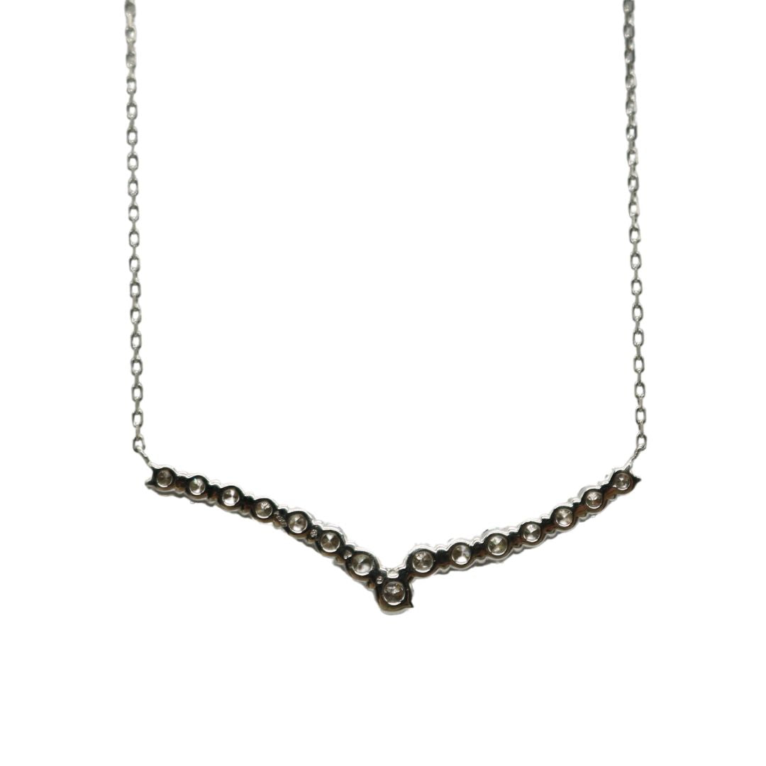 ORIGINAL JEWELRY<br>【オリジナルジュエリー】<br>PT900/D0.70ct<br>V字ダイヤモンド ネックレス<br>【NEW】