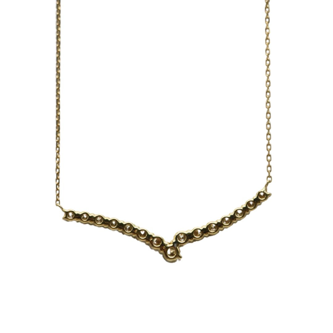ORIGINAL JEWELRY<br>【オリジナルジュエリー】<br>K18YG/D0.70ct<br>V字ダイヤモンド ネックレス<br>【NEW】