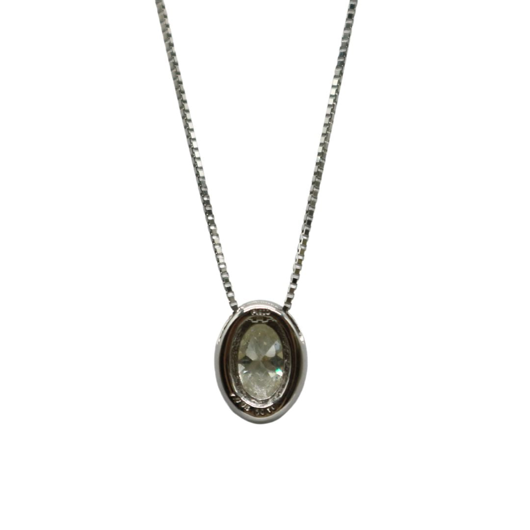 ORIGINAL JEWELRY<br>【オリジナルジュエリー】<br>PT900/D1.004ct D0.10ct<br>オーバルダイヤモンド ネックレス<br>【NEW】