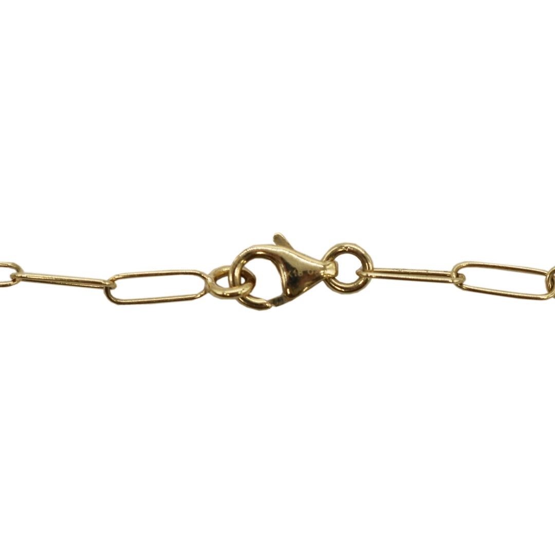 ORIGINAL JEWELRY <br>【オリジナルジュエリー】<br>K18YG D0.43ct<br>ダイヤモンド<br> ペーパークリップネックレス<br>【NEW】
