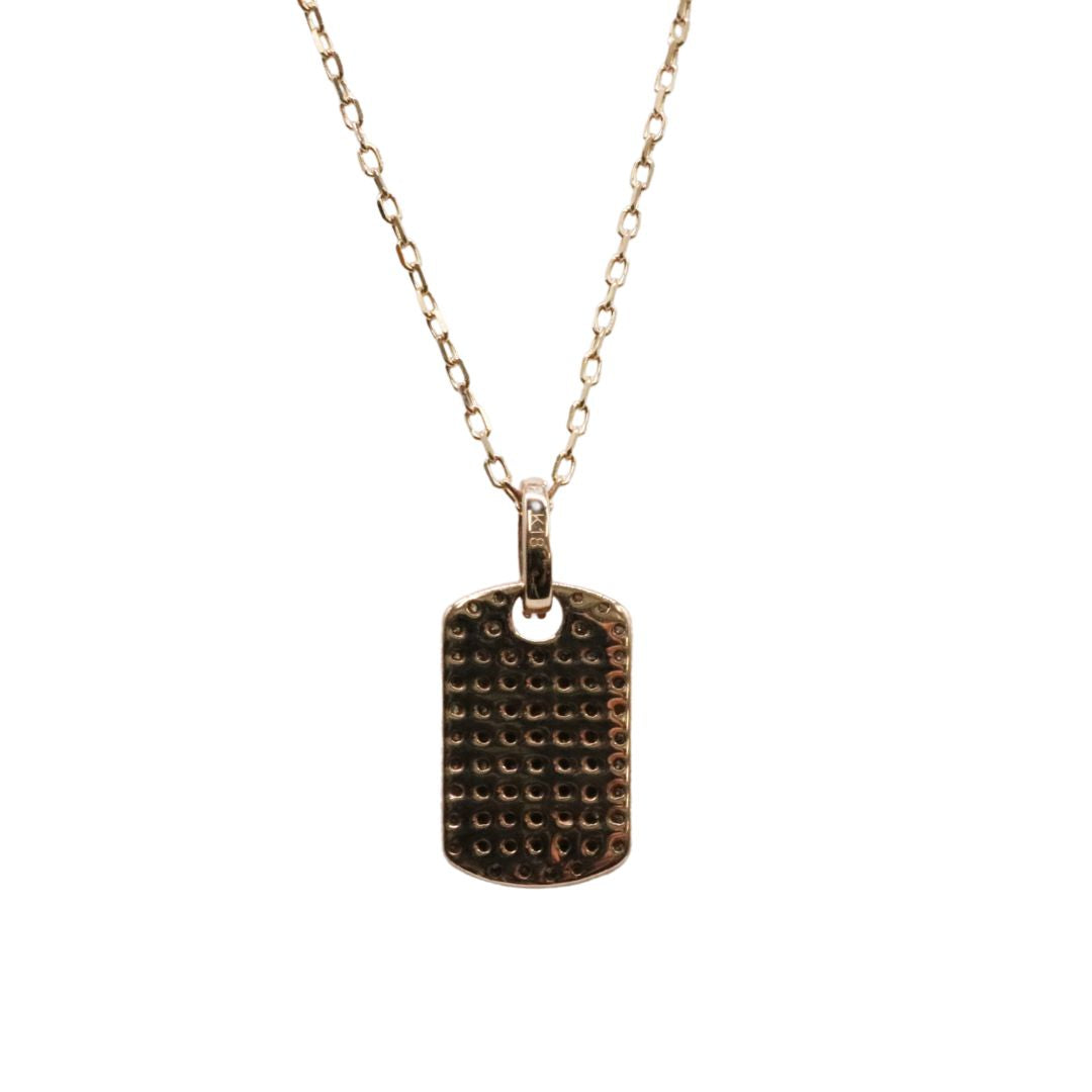 ORIGINAL JEWELRY<br>【オリジナルジュエリー】<br>K18PG/D0.32ct<br>プレートダイヤモンド ペンダント Mサイズ<br>【NEW】