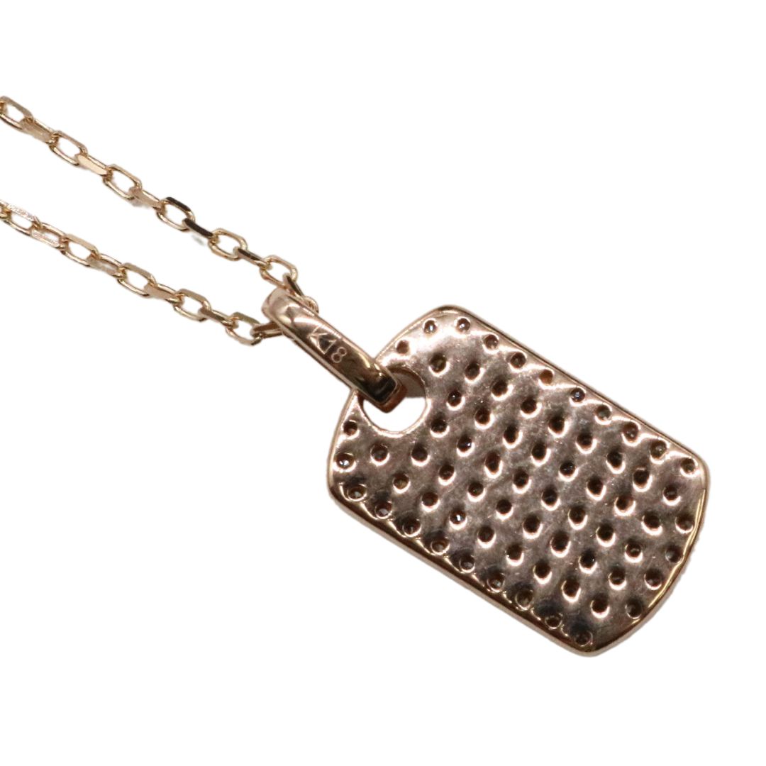 ORIGINAL JEWELRY<br>【オリジナルジュエリー】<br>K18PG/D0.32ct<br>プレートダイヤモンド ペンダント Mサイズ<br>【NEW】