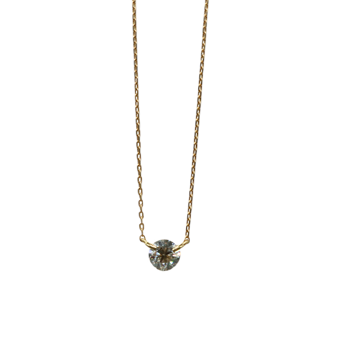 ORIGINAL JEWELRY<br>【オリジナルジュエリー】<br>K18YG/D0.32ct<br>一粒ダイヤモンド ネックレス<br>【NEW】