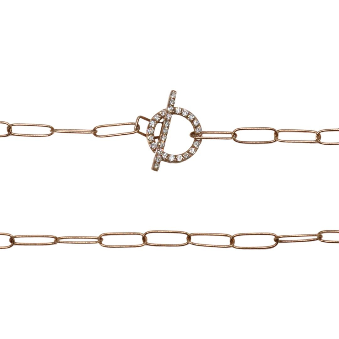 ORIGINAL JEWELRY <br>【オリジナルジュエリー】<br>K18PG D0.2ct<br>ダイヤモンド マンテルネックレス<br>【NEW】