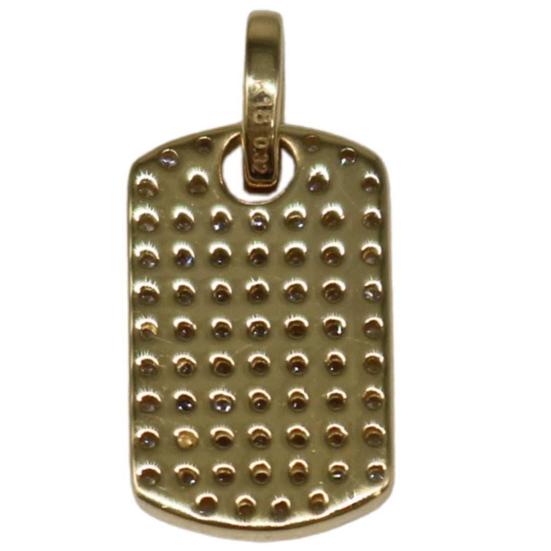 K18YG/D0.32ct<br>プレートダイヤモンド<br>ペンダントトップ Mサイズ<br>【NEW】