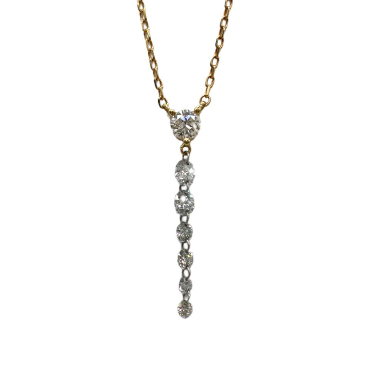 ORIGINAL JEWELRY<br>【オリジナルジュエリー】<br>K18YG/D0.46ct<br>スウィングダイヤモンド ネックレス<br>【NEW】