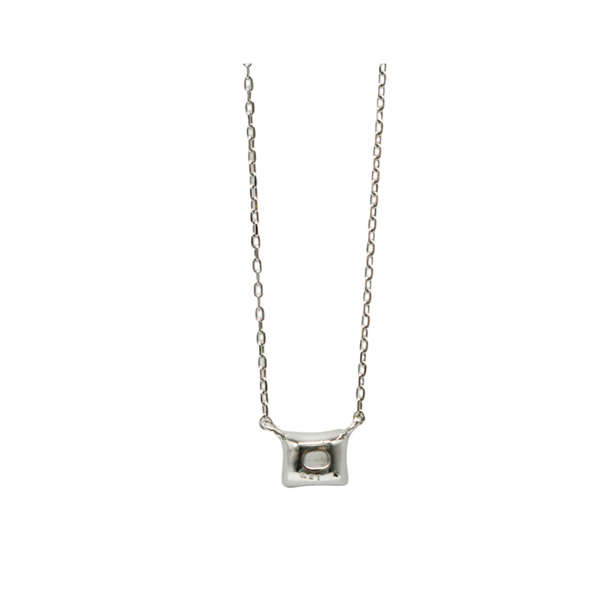 ORIGINAL JEWELRY<br>【オリジナルジュエリー】<br>K18WG/D0.21ct<br>エメラルドカット <br>ダイヤモンド ネックレス【NEW】