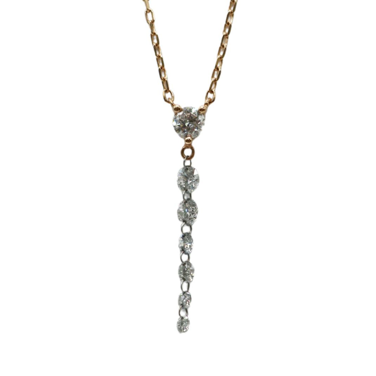 K18PG/D0.46ct<br>スウィングダイヤモンド ネックレス<br>【NEW】